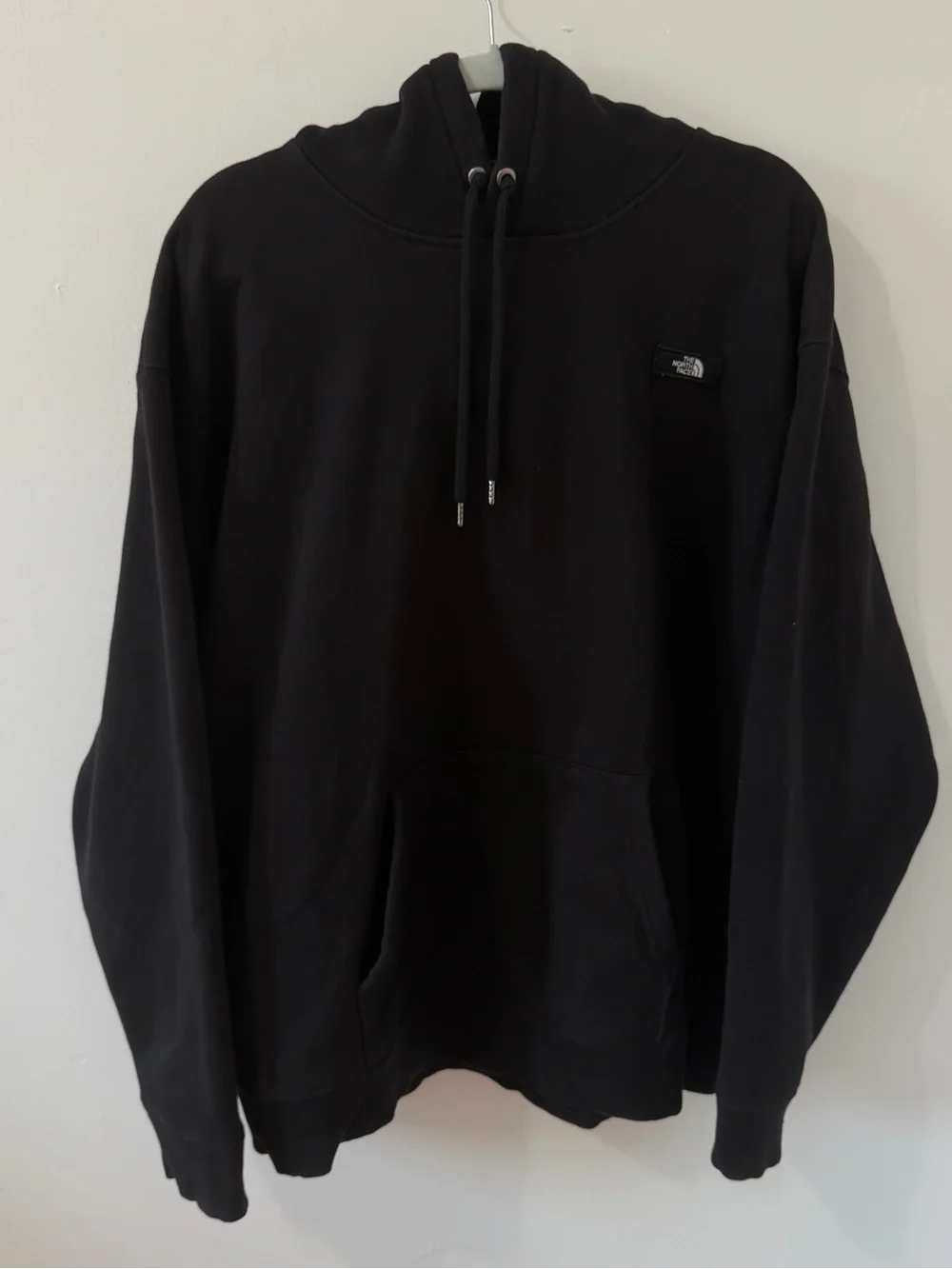 The North Face - Heavyweight Black Pullover Hoodie with Chest Logo